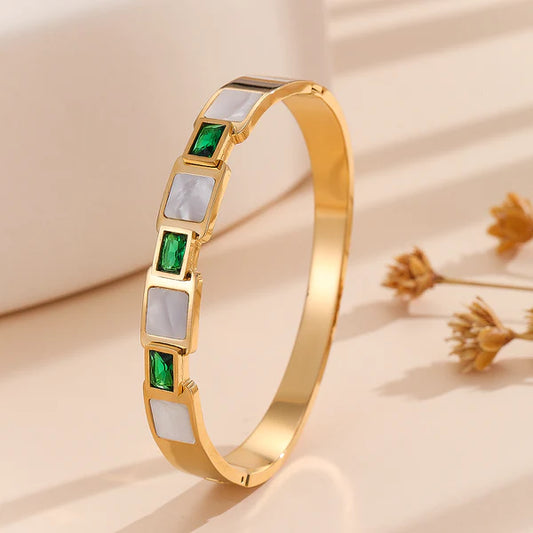 Regal Emerald Springtime Bangle